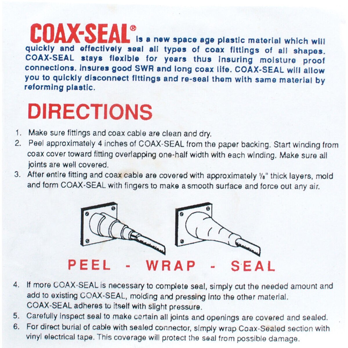 CoaxSeal Moisture Proof Sealing Tape 1" x 12 ft. Pro Pack
